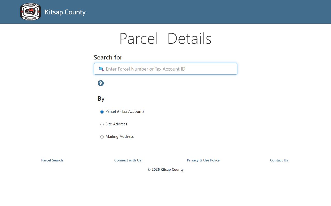 Bremerton Washington property tax records - Kitsap County parcel details search