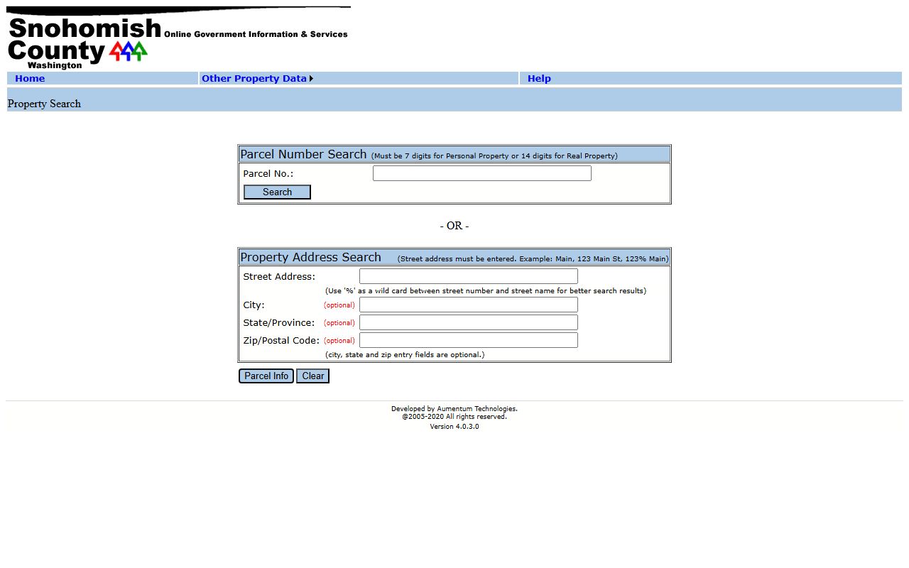 Edmonds property tax search portal at snoco.org