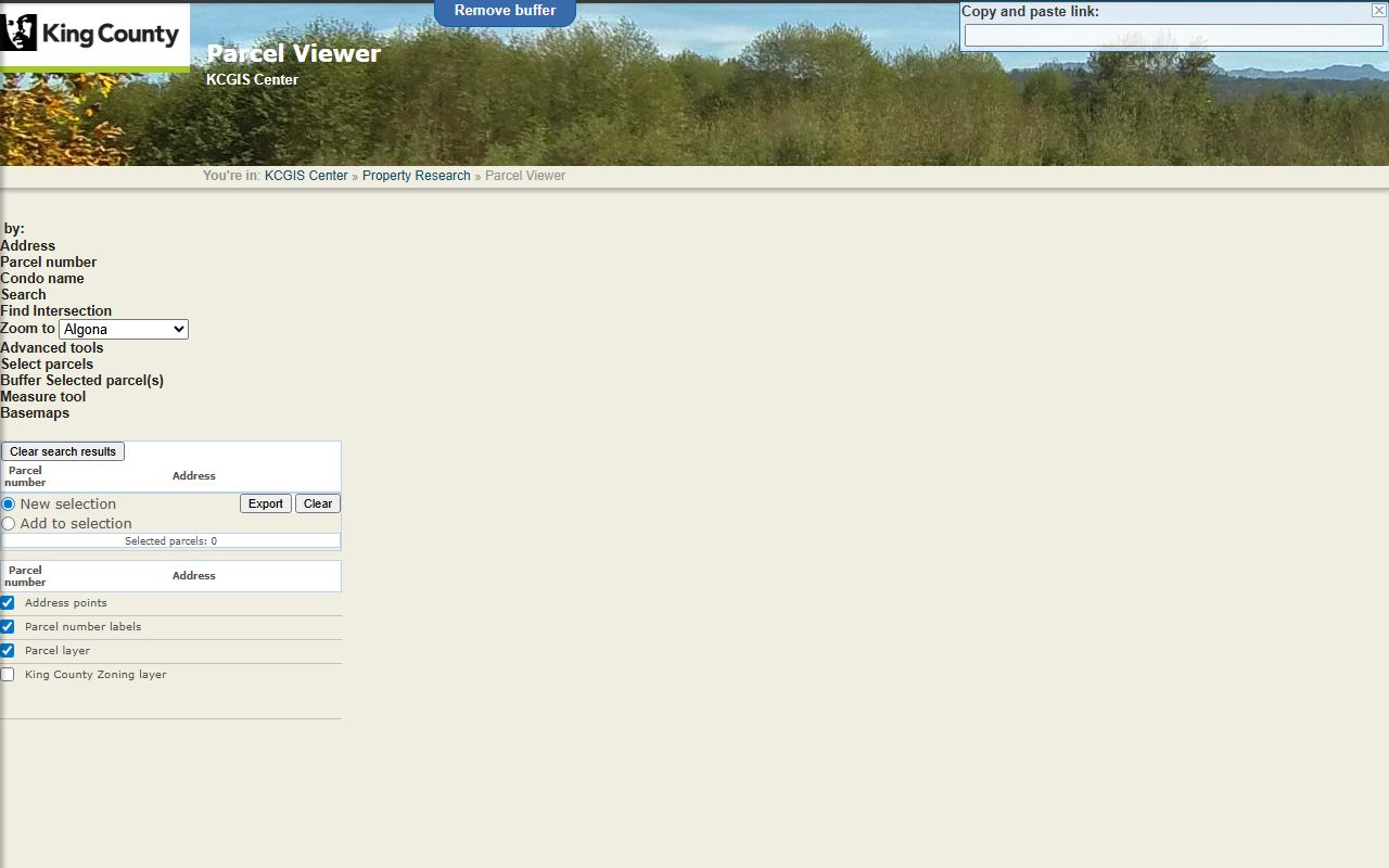 King County Parcel Viewer for Federal Way property tax records