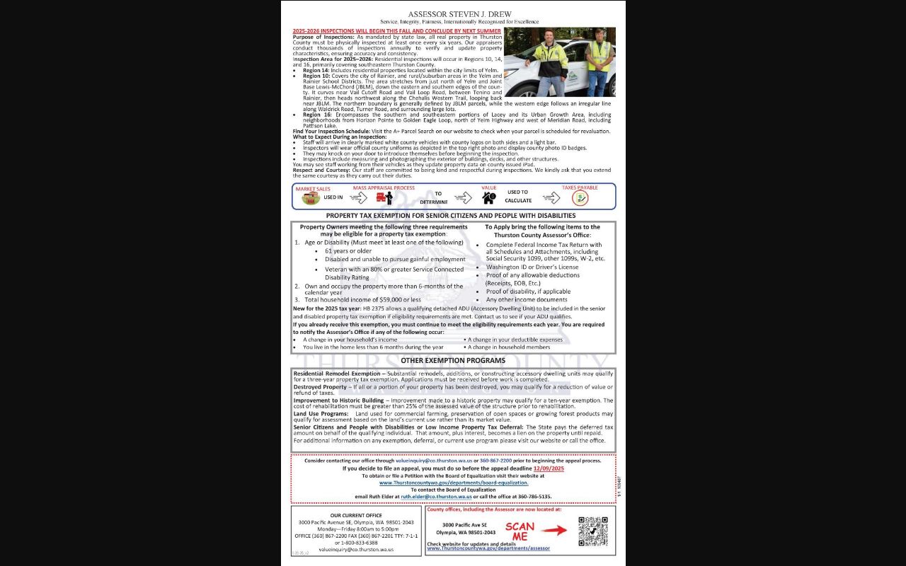 2026 Lacey WA property tax statement detail