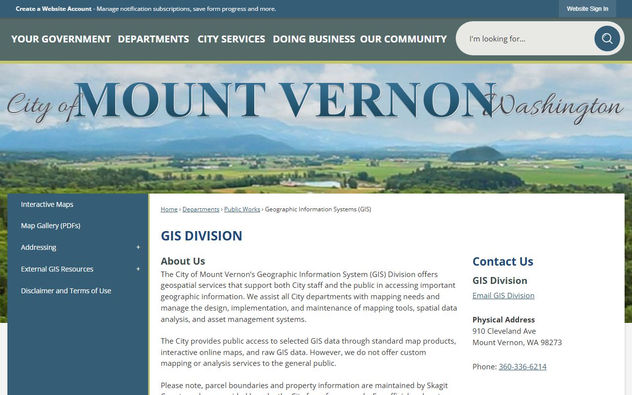 Skagit County property search for Mount Vernon Washington parcels