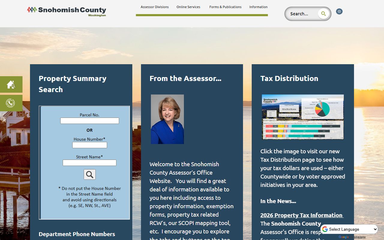 Snohomish County Assessor property records for Mountlake Terrace Washington
