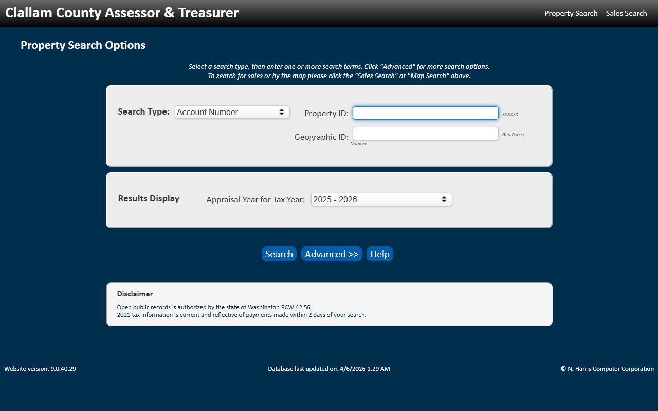 Clallam County Washington Property Tax Records - Clallam County Property Search Portal