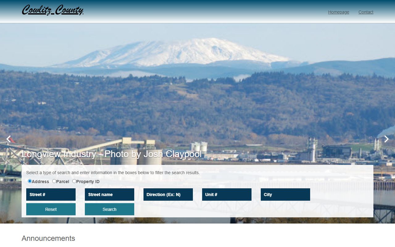 Cowlitz County Washington property tax records - online property search portal