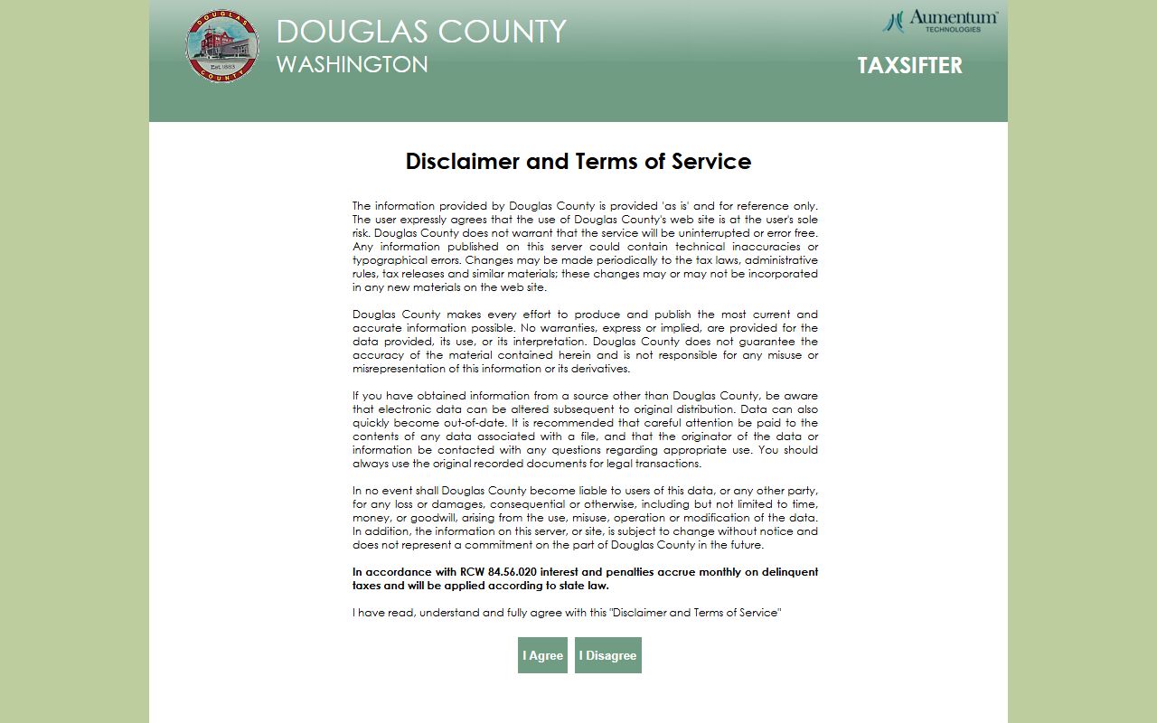 Douglas County Washington Property Tax Records - TaxSifter Parcel Search
