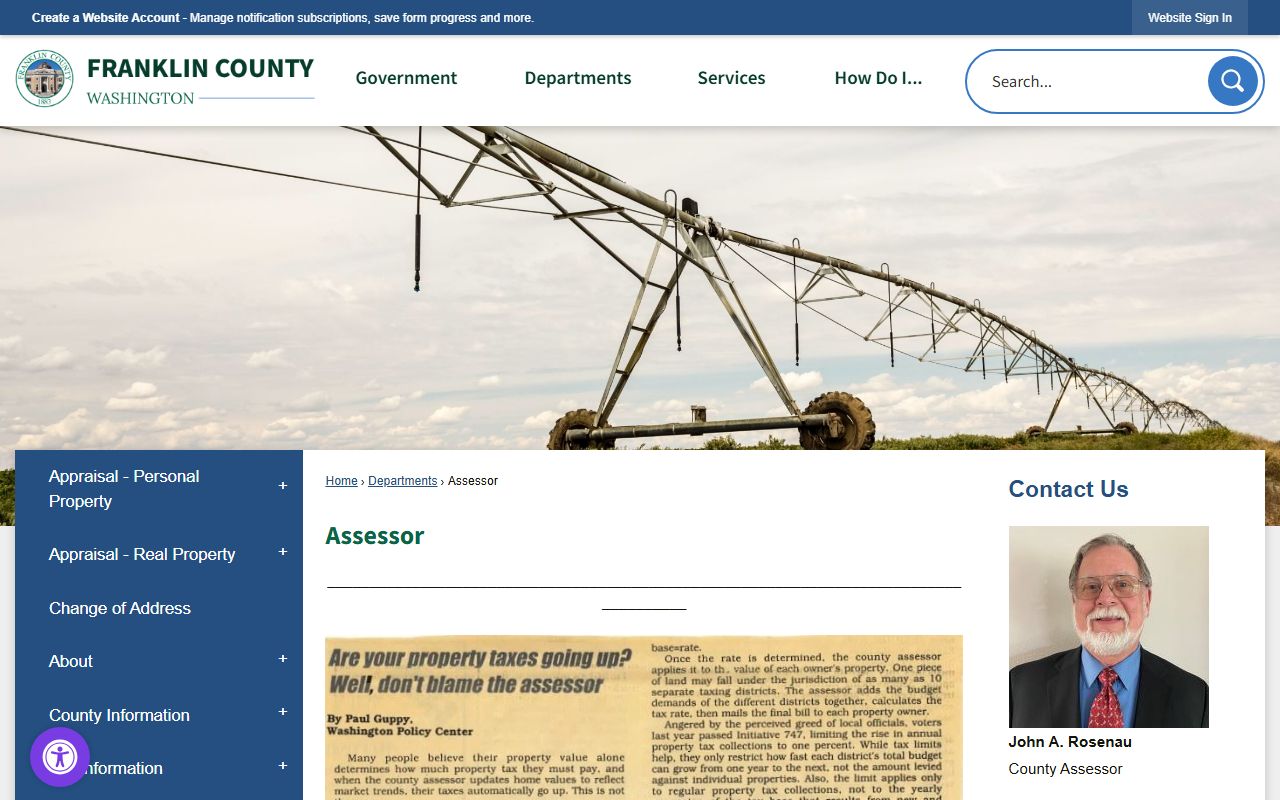 Franklin County Washington Property Tax Records - Assessor Office