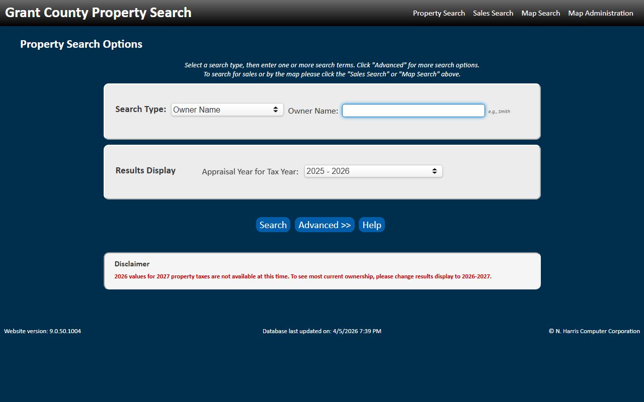 Grant County Washington Property Tax Records - PACS Property Search