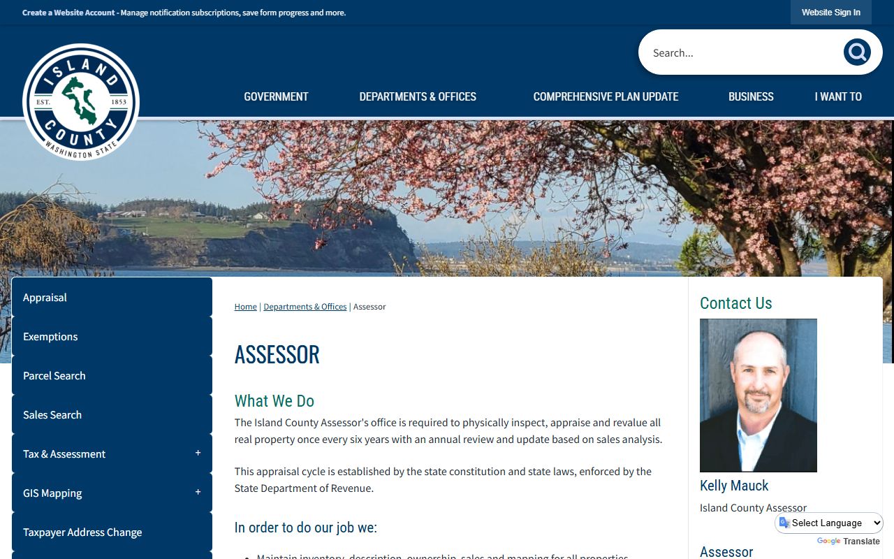 Island County Washington Property Tax Records - Assessor Office
