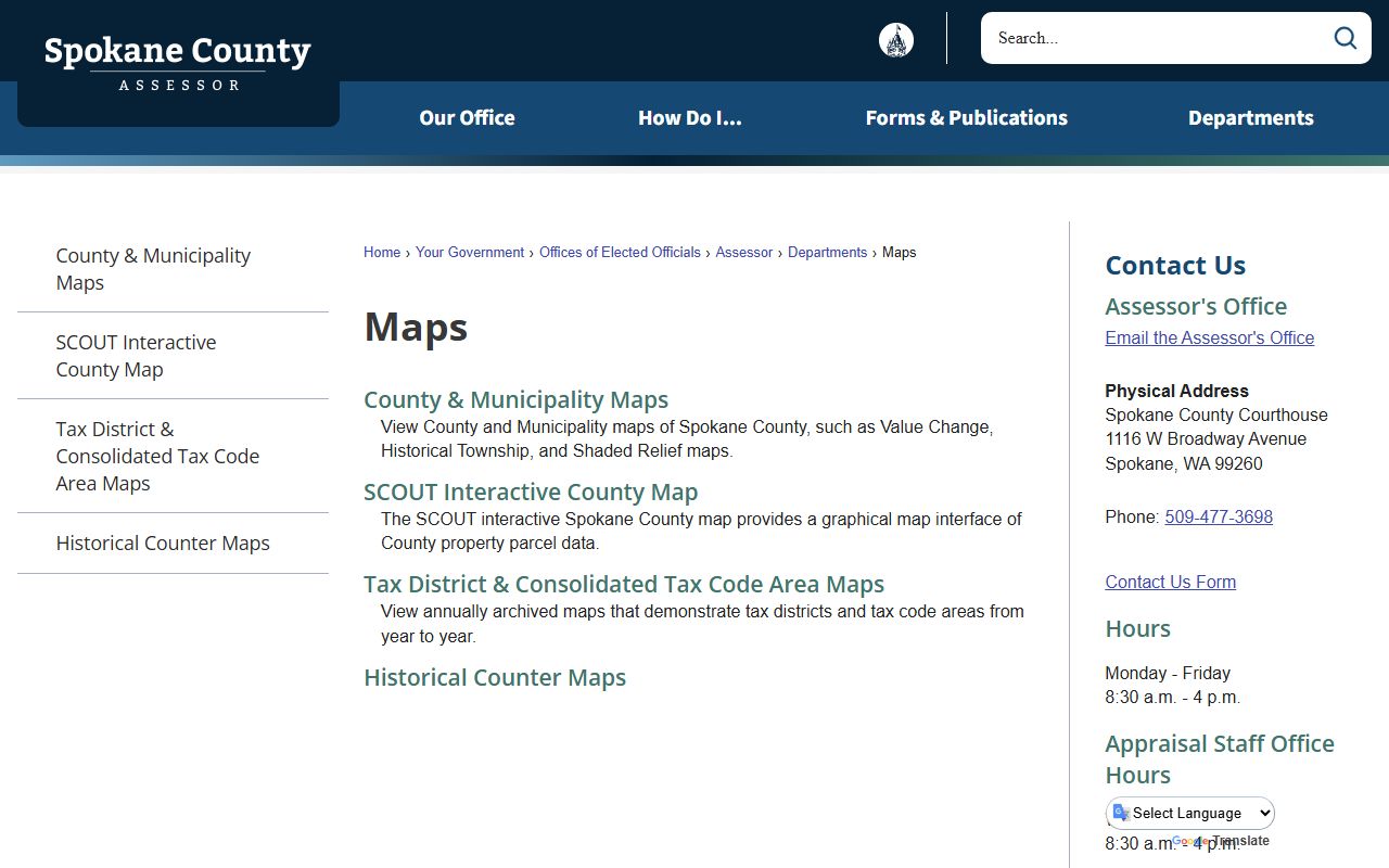 Spokane County Washington Property Tax Records - SCOUT Interactive Map