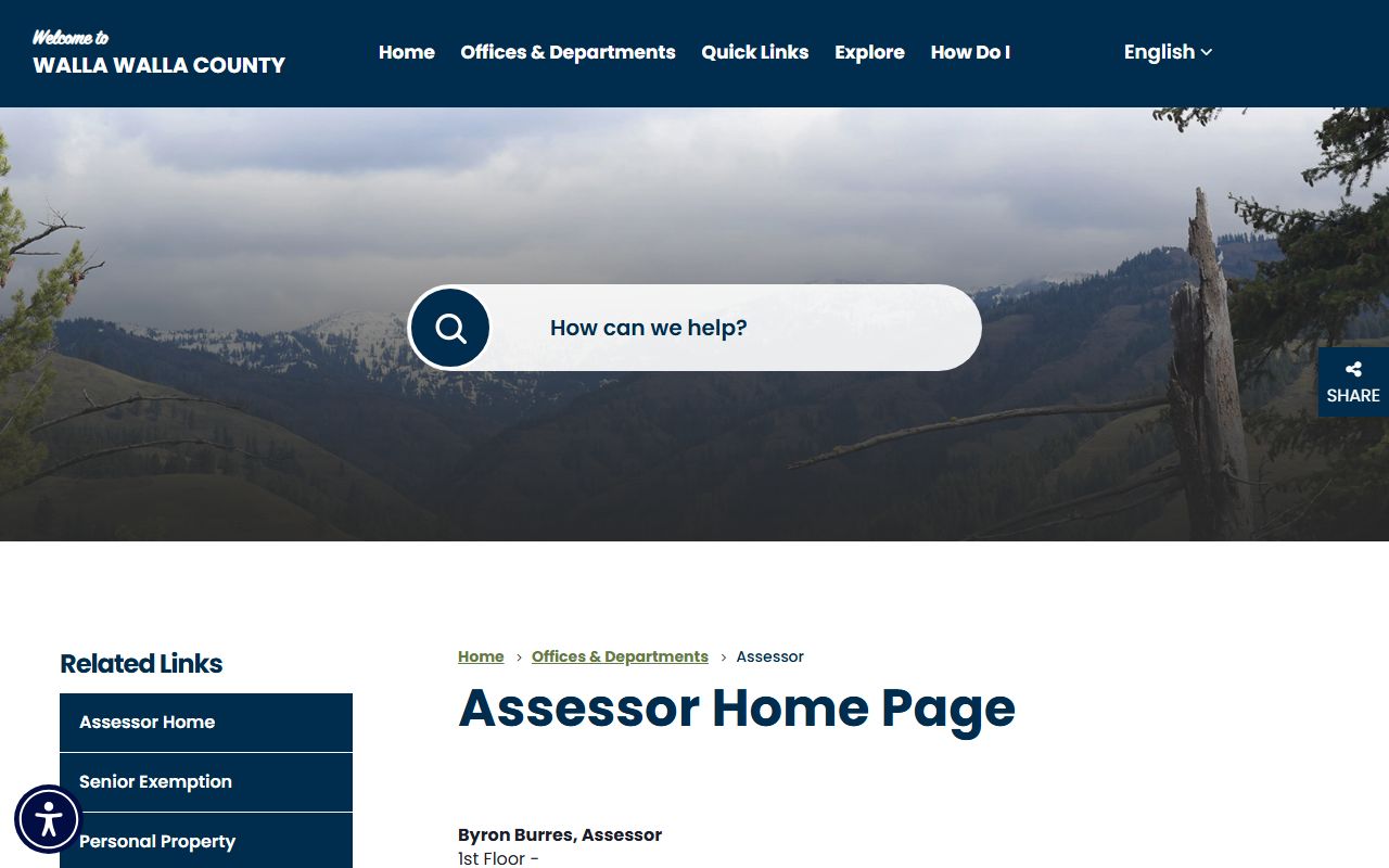 Walla Walla County Washington property tax records - assessor office website