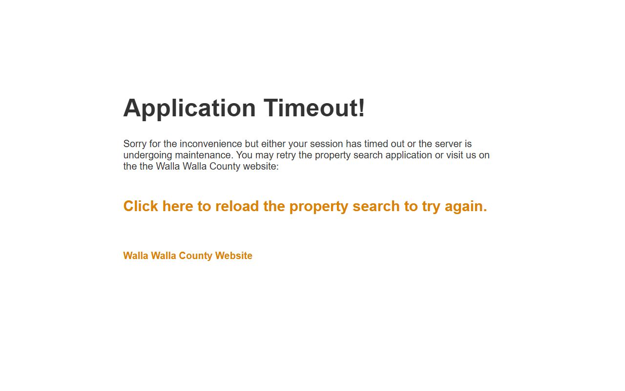 Walla Walla County Washington property tax records - PropertyAccess online search portal