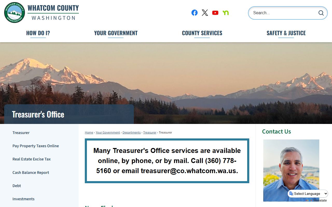 Whatcom County Washington property tax records - treasurer payment portal
