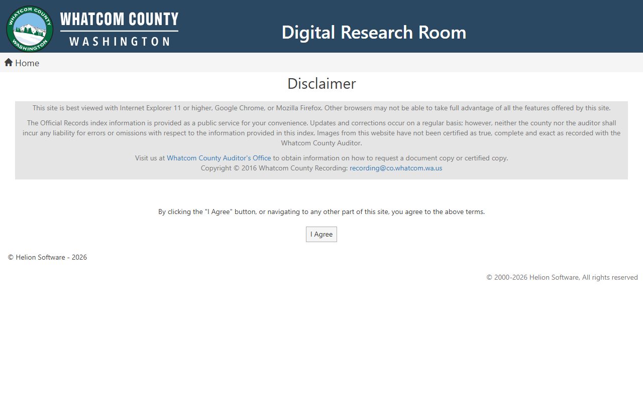 Whatcom County Washington property tax records - auditor digital research room