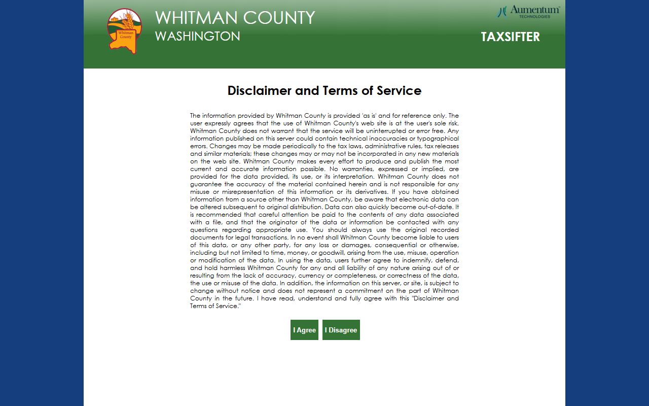 Whitman County Washington property tax records - Tax Sifter online portal