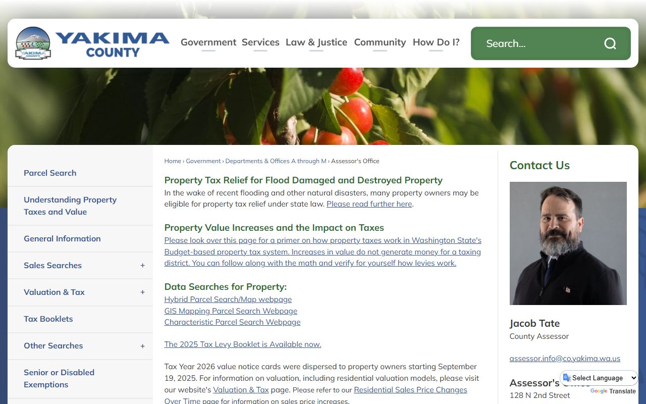Yakima County Washington property tax records - assessor website